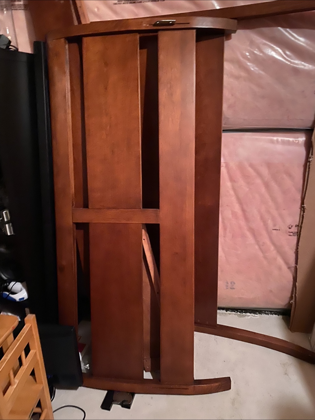 Queen Cherry Wood  Sleigh Bed Frame with FootPost