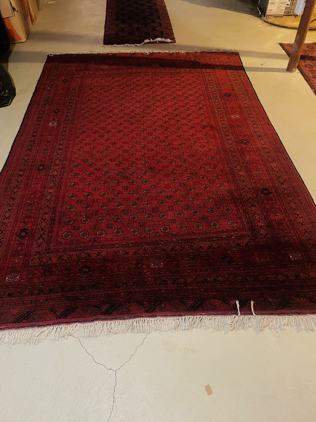 Red afghani hand made Rug