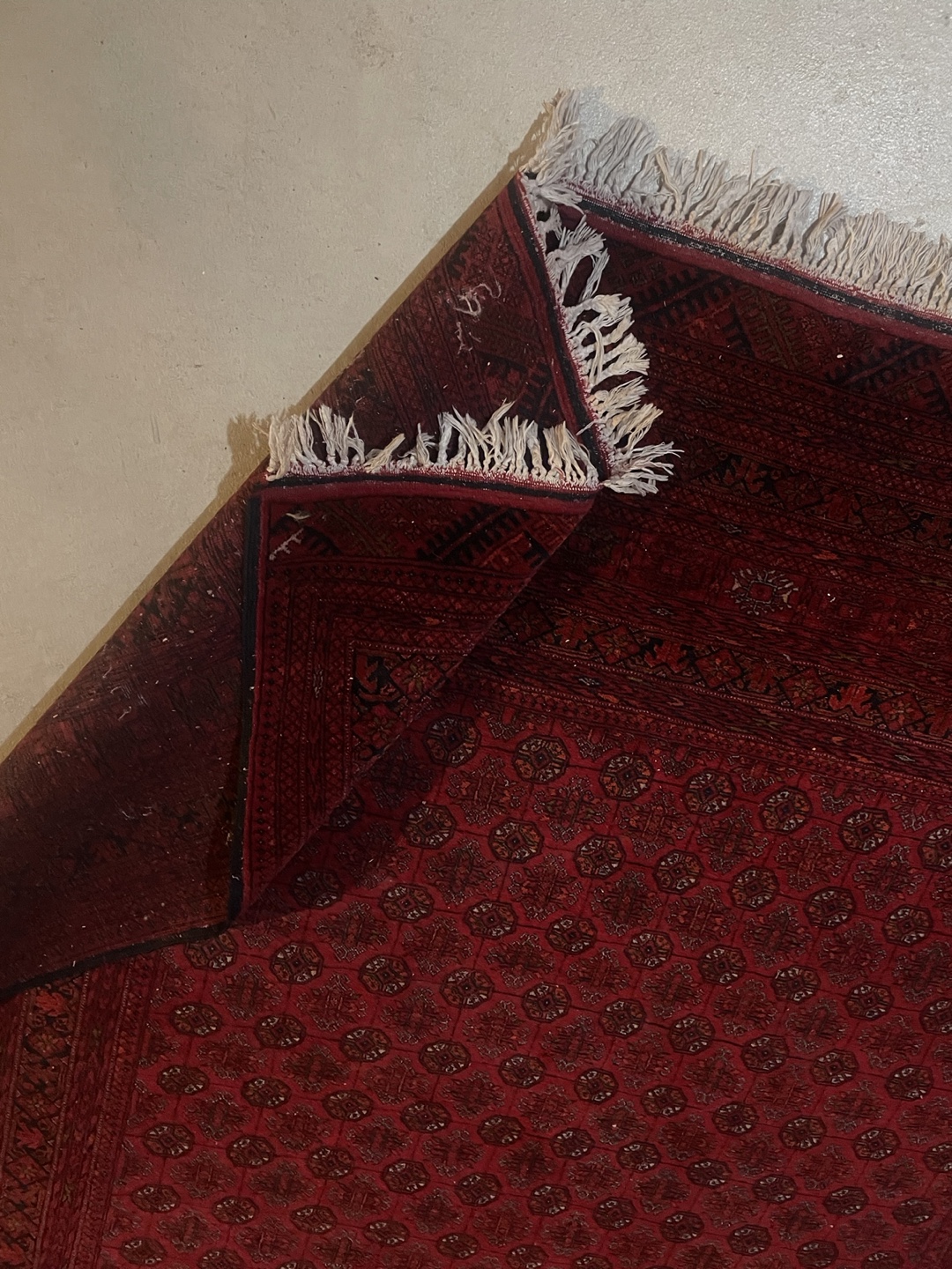 Red afghani hand made Rug - photo 2