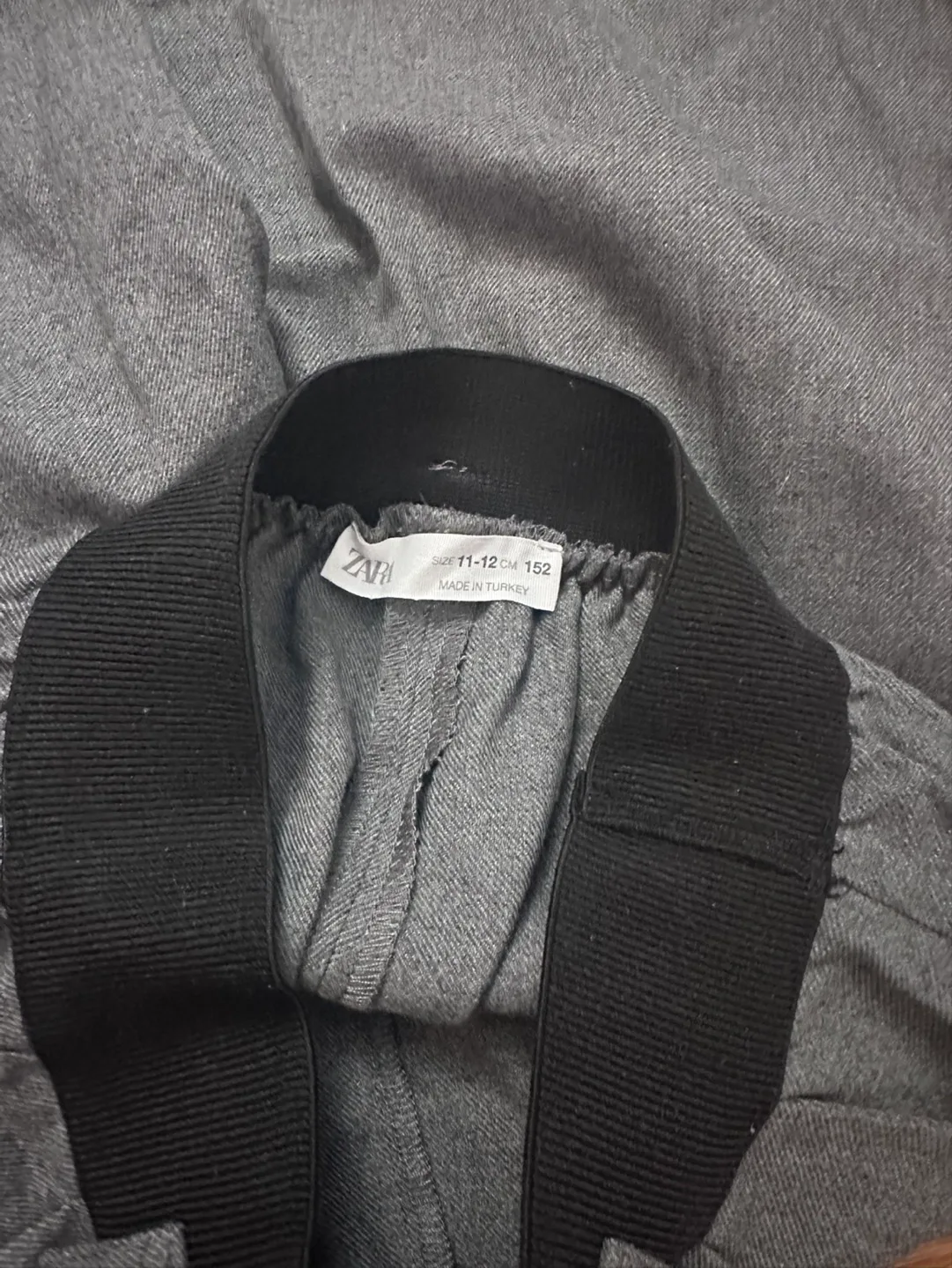 Zara Girls Gray Wide Leg Pants Size 11-12 image indicator(3)