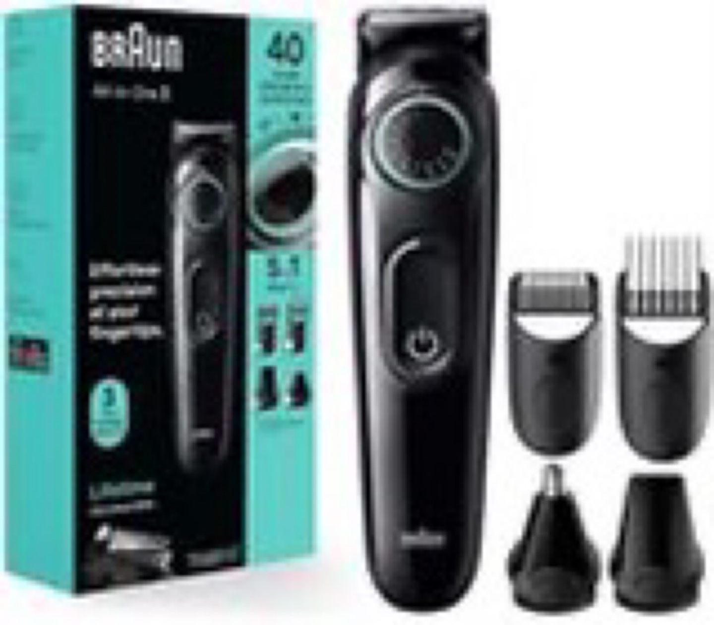 Braun All-In-One Style 3 3450, 5-in-1 Trimmer, 40 Lengths