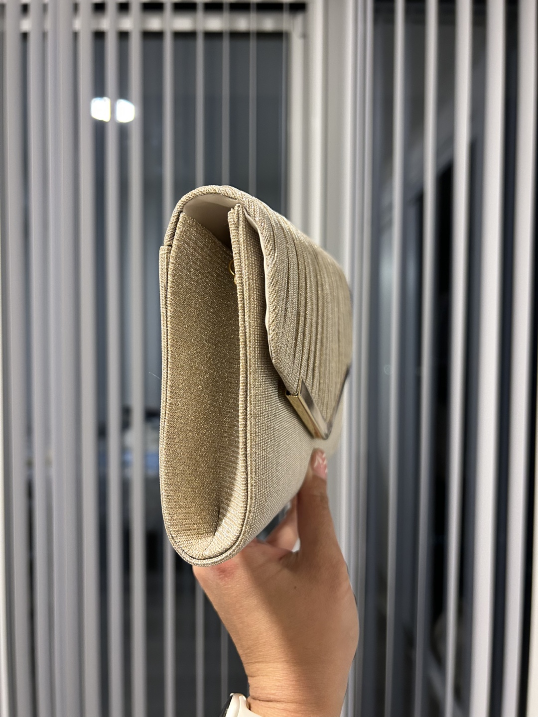 Champagne Gold Pleated Clutch - photo 2