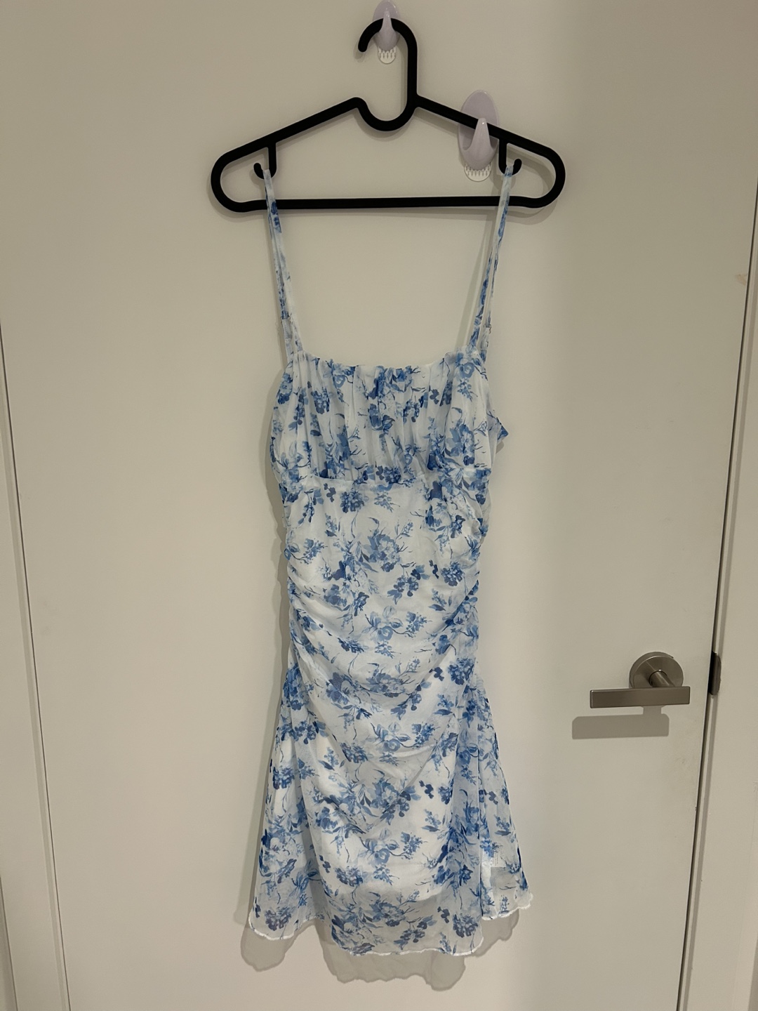 Blue Floral Mini Dress