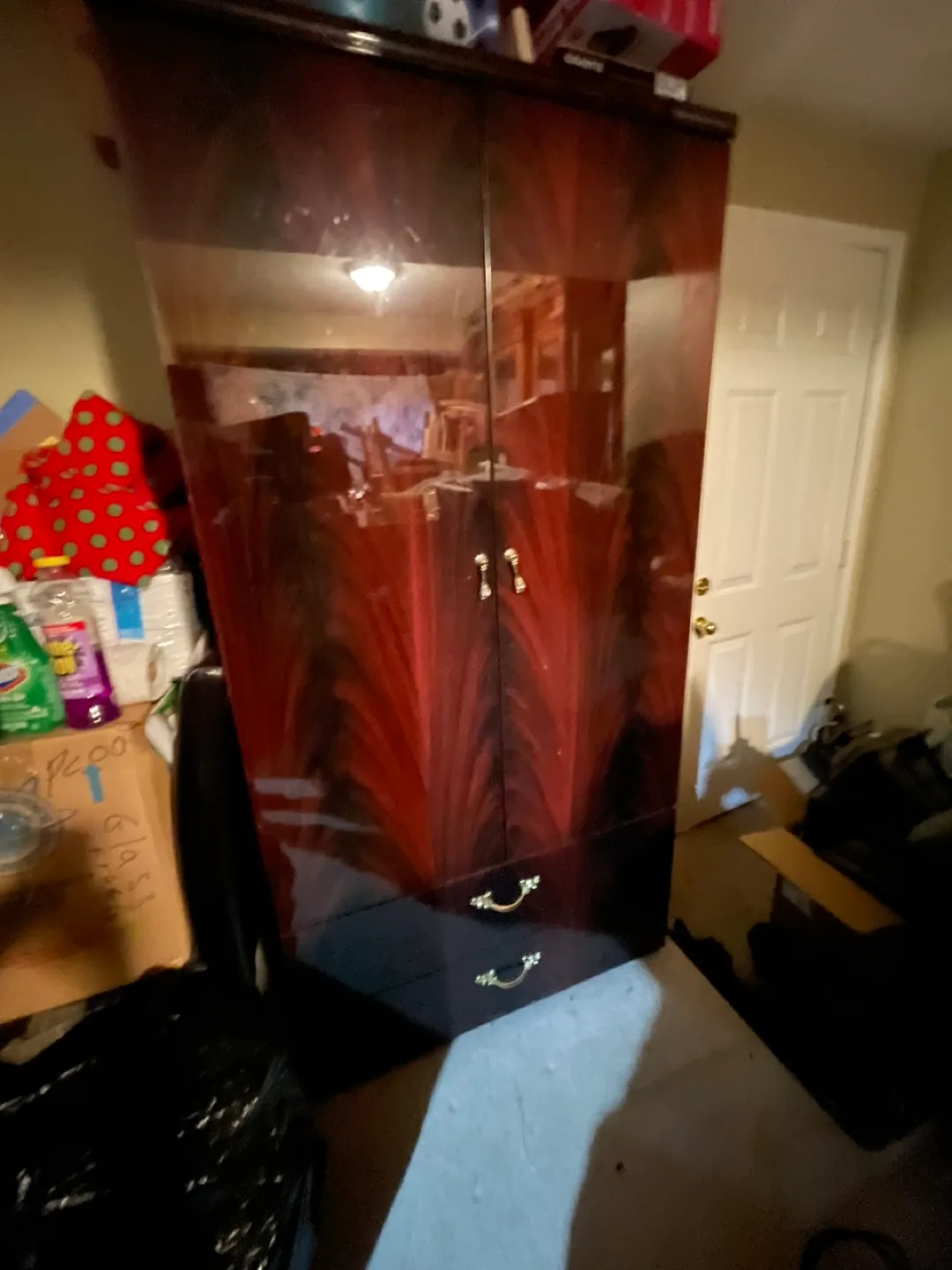 Tall  Armoire with Mirrored Doors image indicator(2)