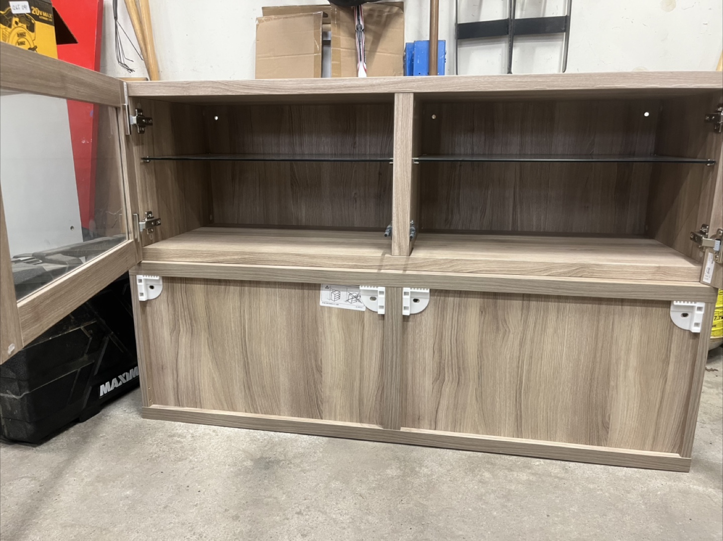 Besta ikea Modern light brown wood media console
