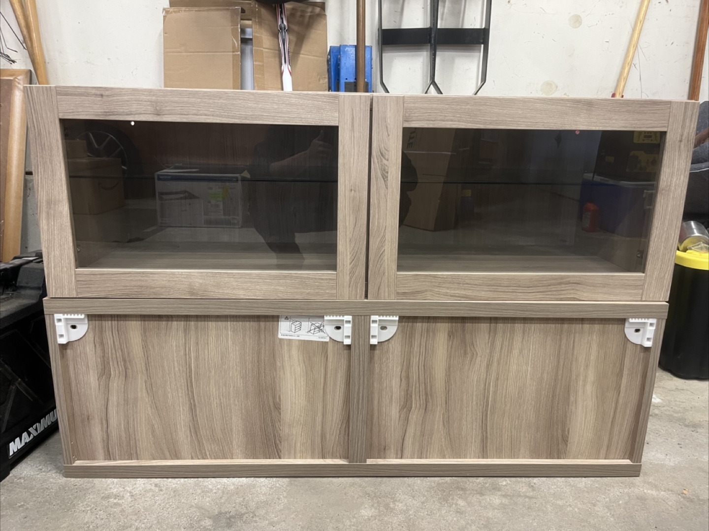 Besta ikea Modern light brown wood media console - photo 2