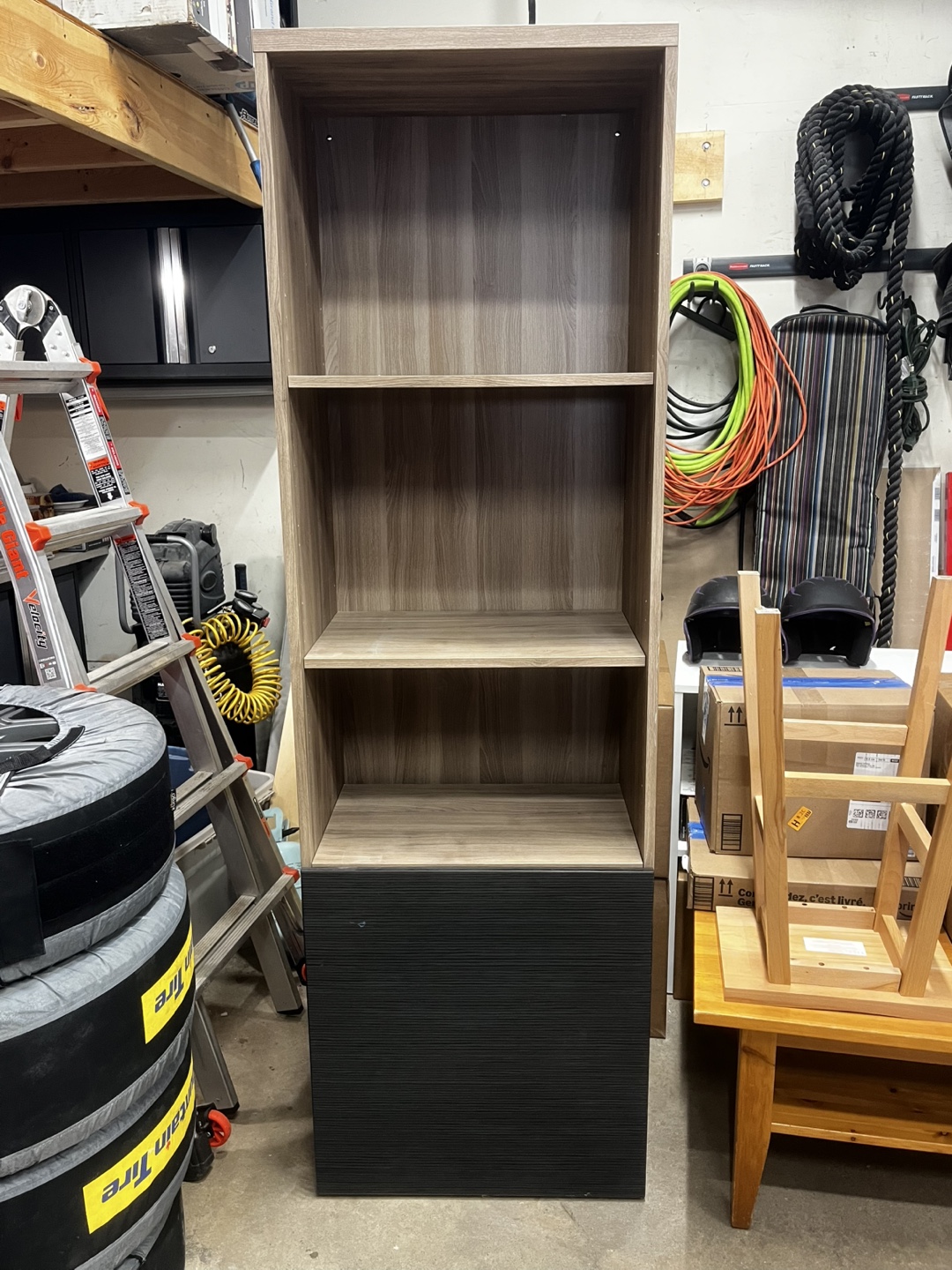 Besta ikea Tall Bookcase - Modern Grey and Black