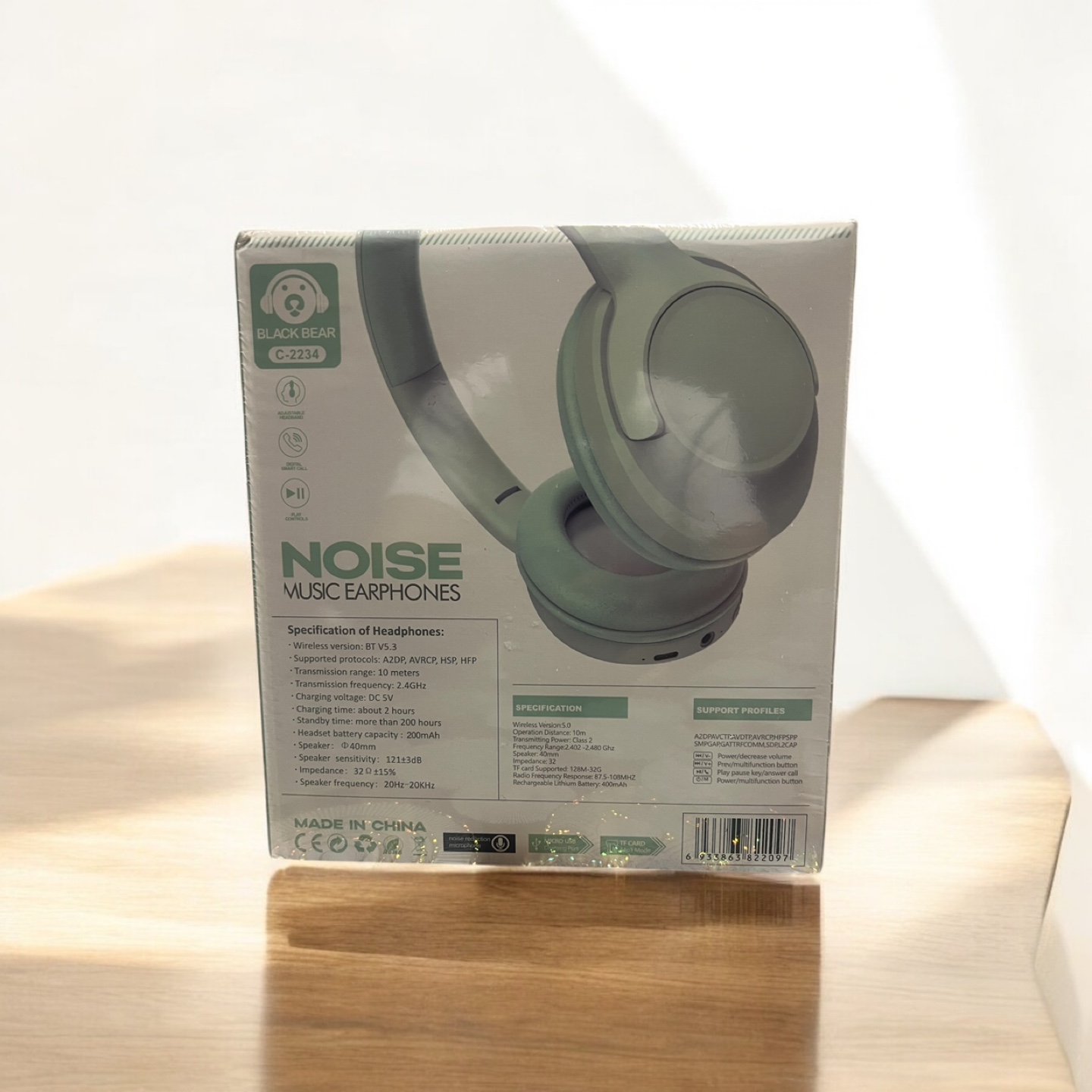 C-2234 Wireless Noise Cancelling Headphones - Mint Green - photo 2