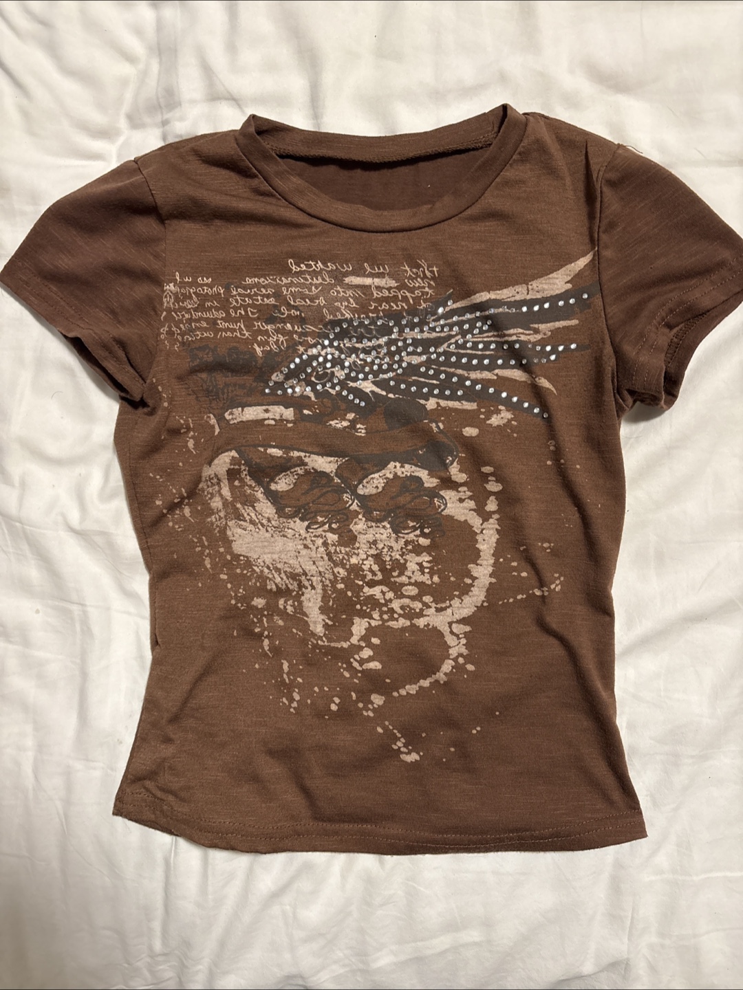 Brown graphic tee