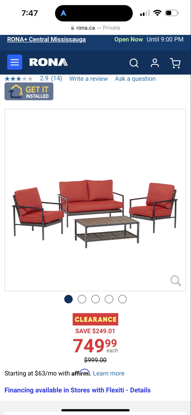4-Piece Patio Conversation Set - photo 2