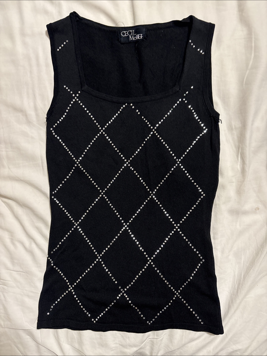 Cecil McBee Rhinestone Tank Top