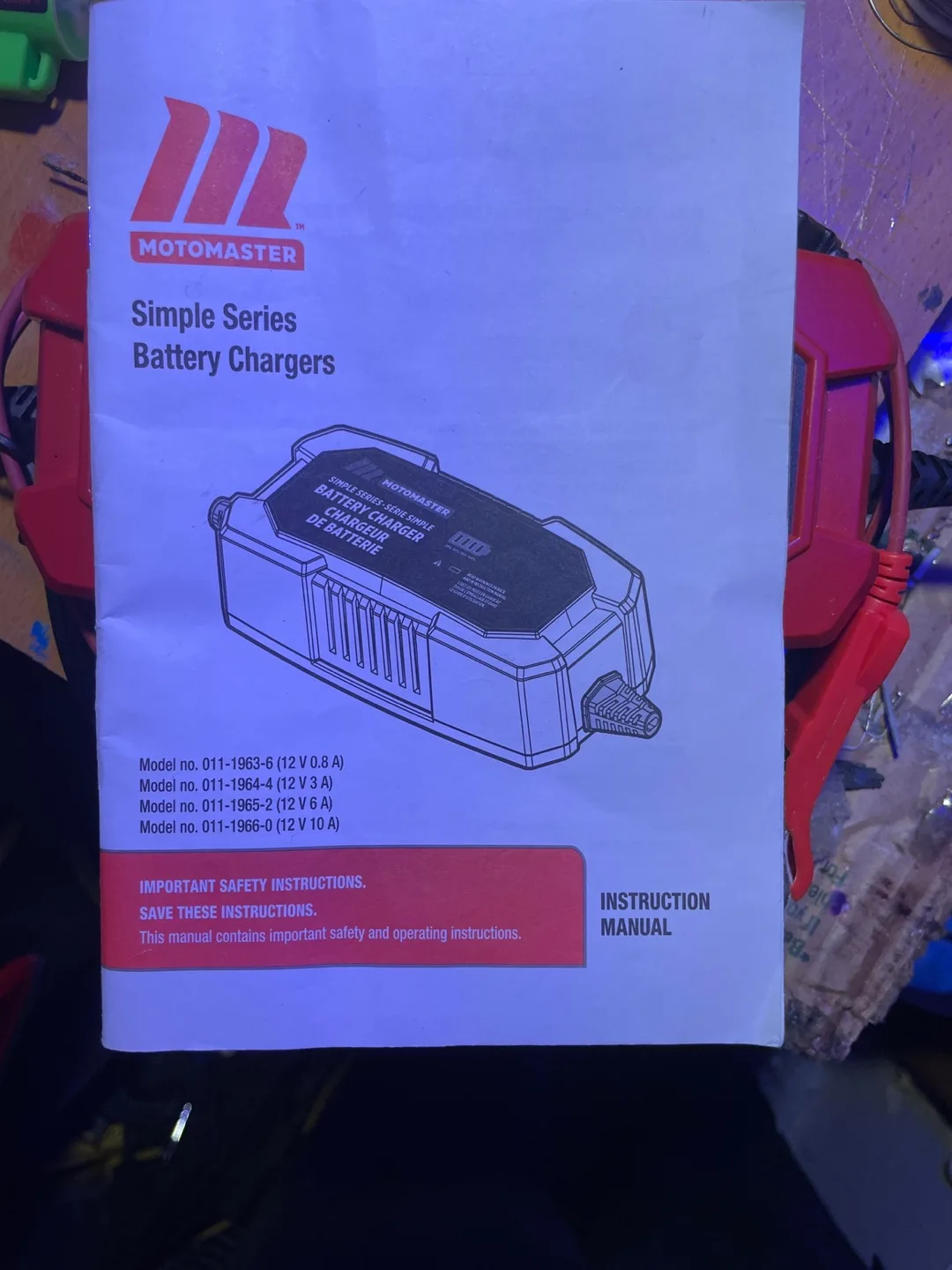 Motomaster Simple Series 12V 6A Battery Charger image indicator(2)