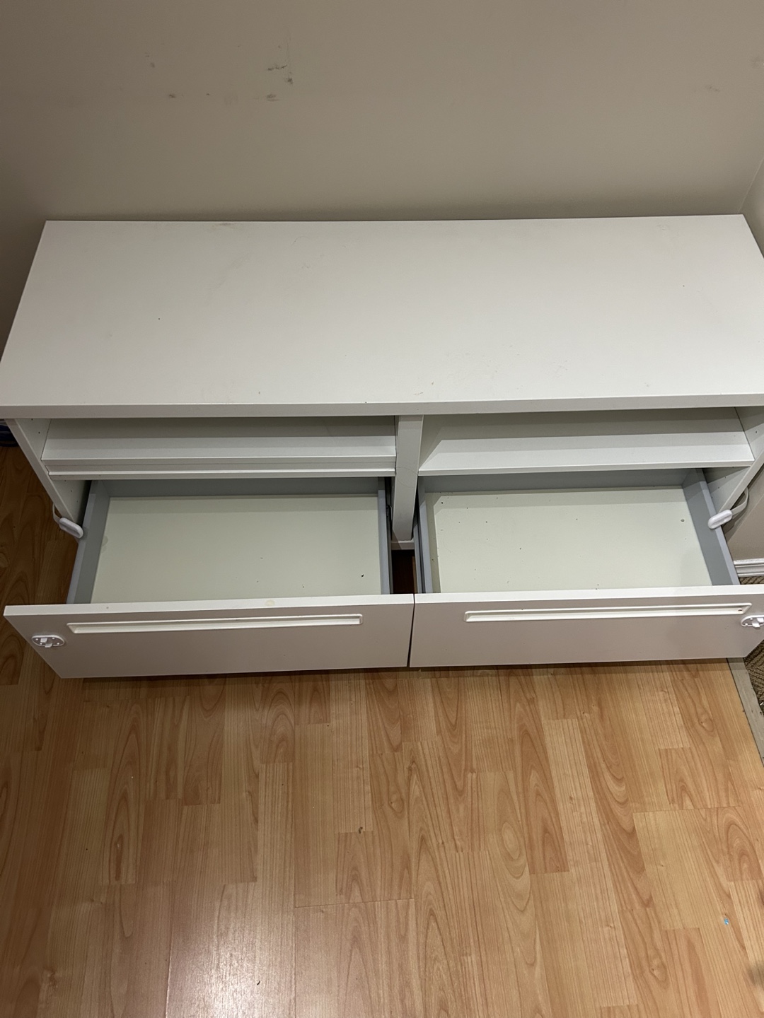IKEA HEMNES White TV Media Stand with Drawers - photo 4