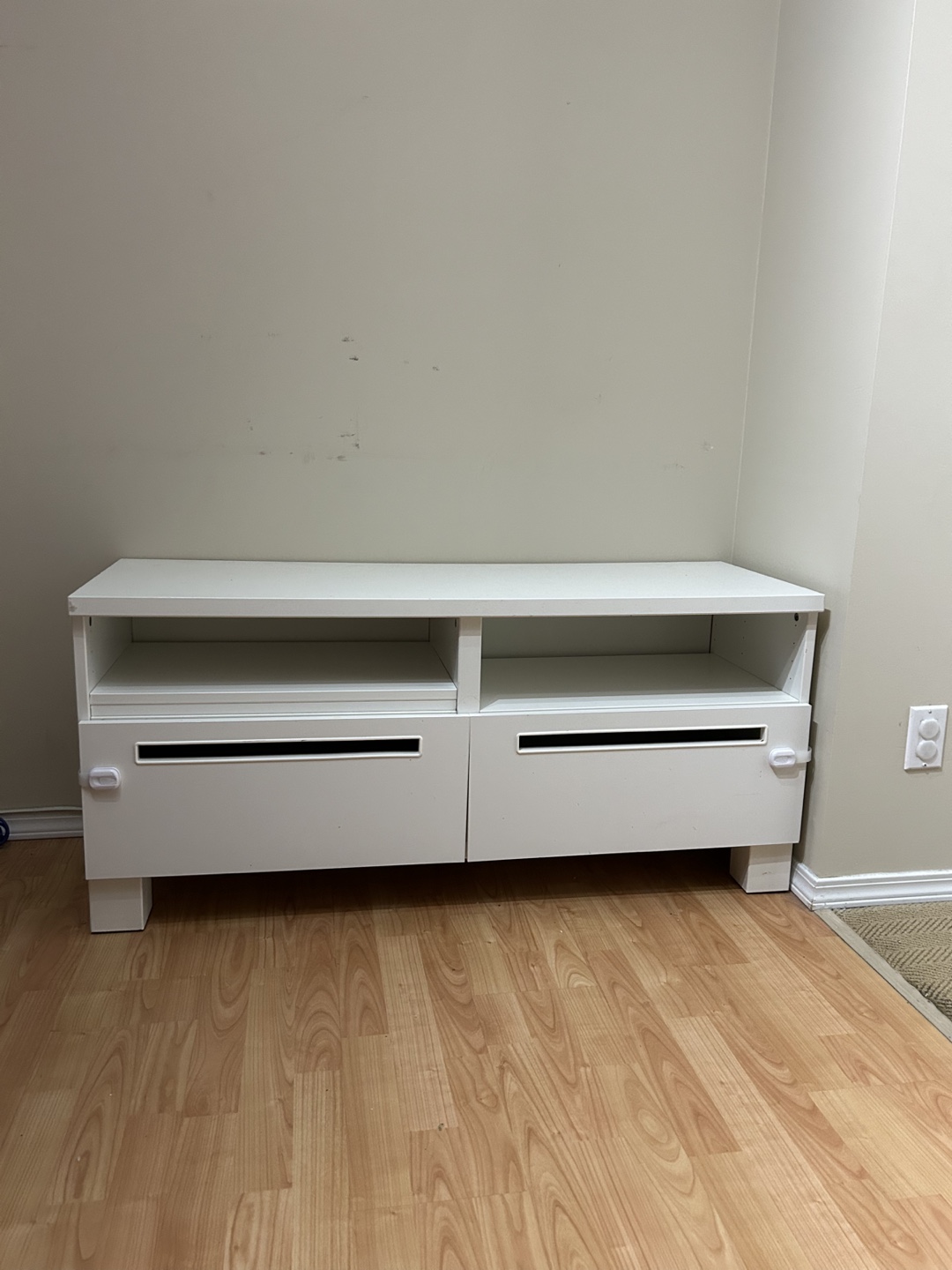 IKEA HEMNES White TV Media Stand with Drawers