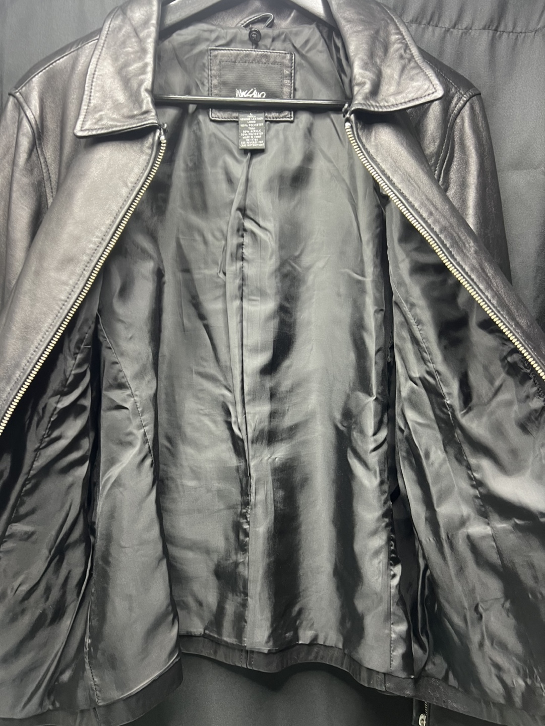 MOSSIMO Women's Black Leather Jacket - Size 14 - photo 4
