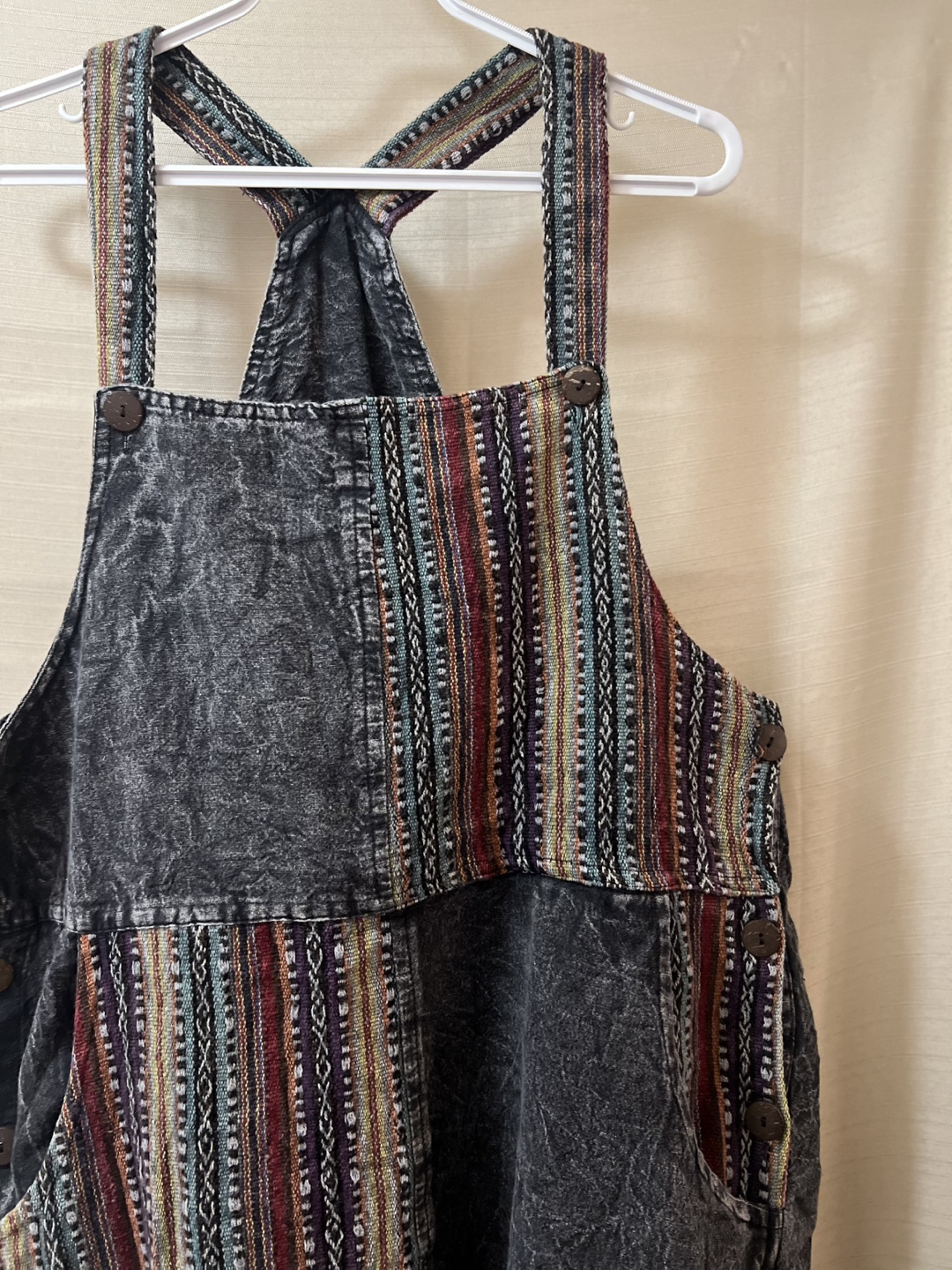 Grey and Multicoloured Striped Overall Dress - photo 2