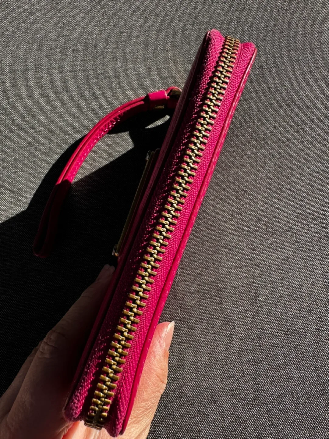 Marc Jacobs Pink Leather Zip-Around Wallet image indicator(4)