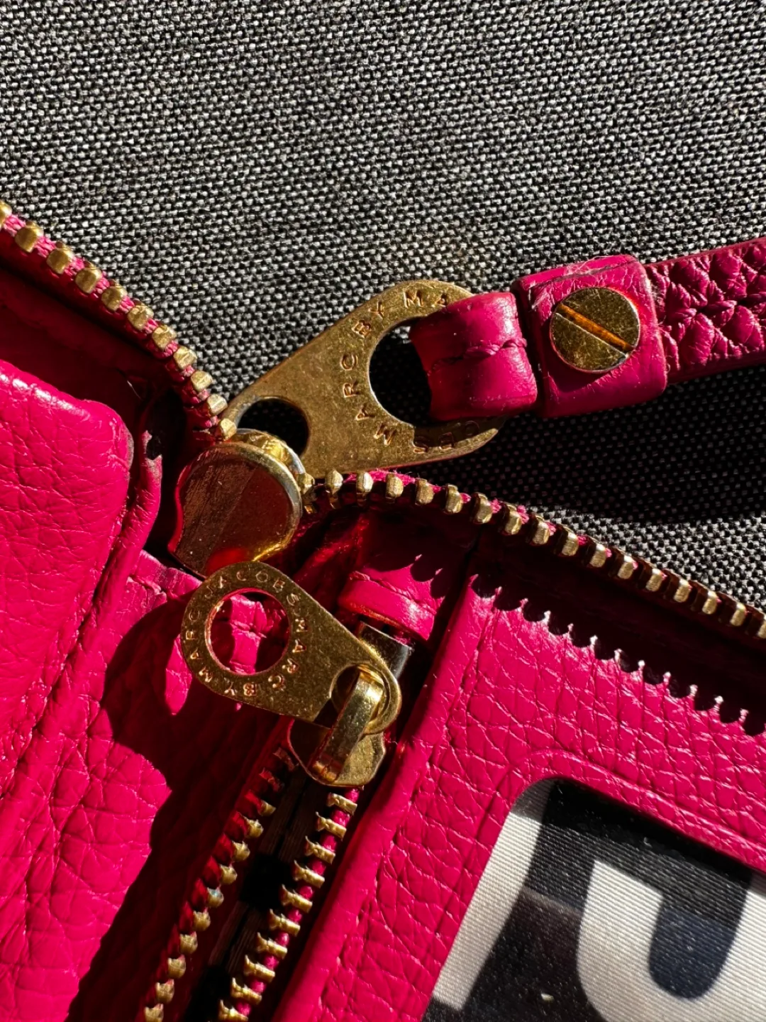 Marc Jacobs Pink Leather Zip-Around Wallet image indicator(6)
