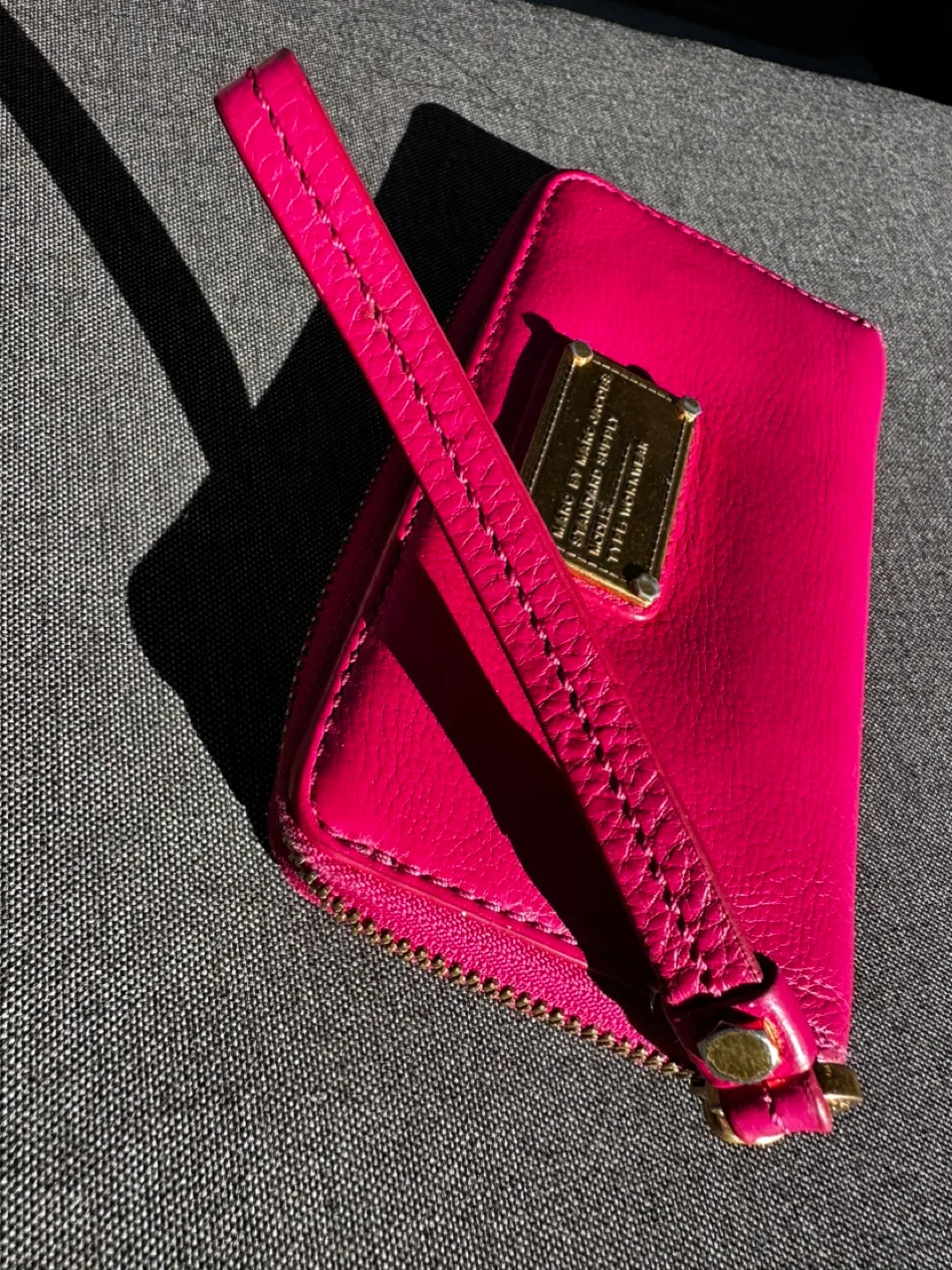 Marc Jacobs Pink Leather Zip-Around Wallet image indicator(2)