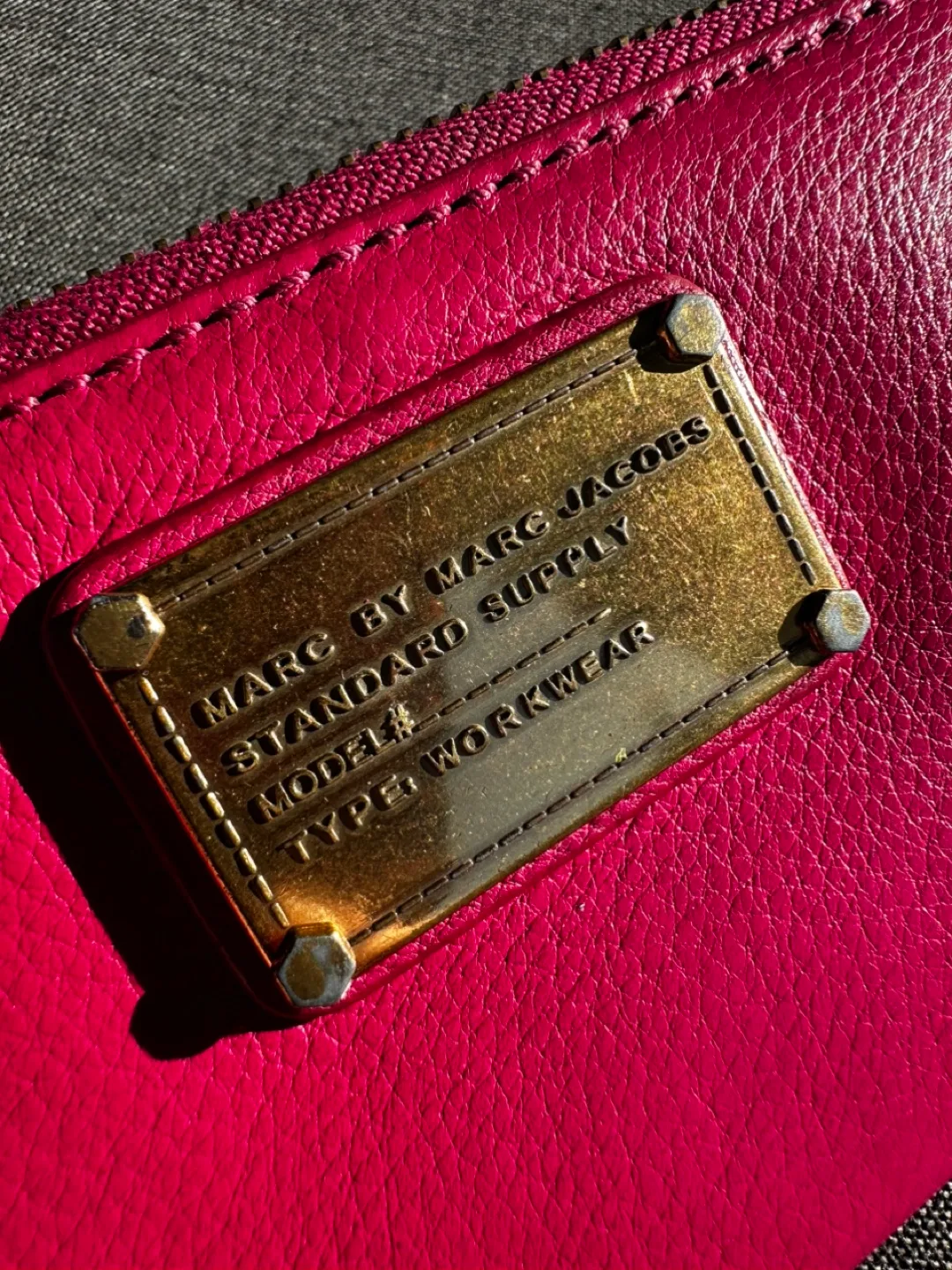 Marc Jacobs Pink Leather Zip-Around Wallet image indicator(10)