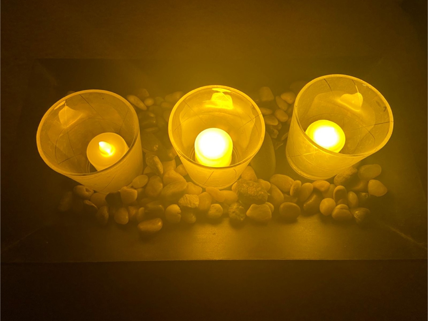 LED Candle Set with Stone Tray - photo 2
