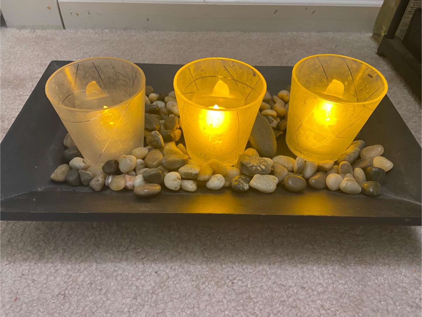 LED Candle Set with Stone Tray - photo 3