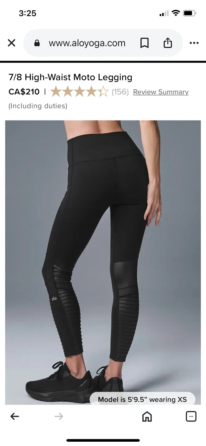 Size M - 7/8 High-Waist Moto Legging image indicator(2)