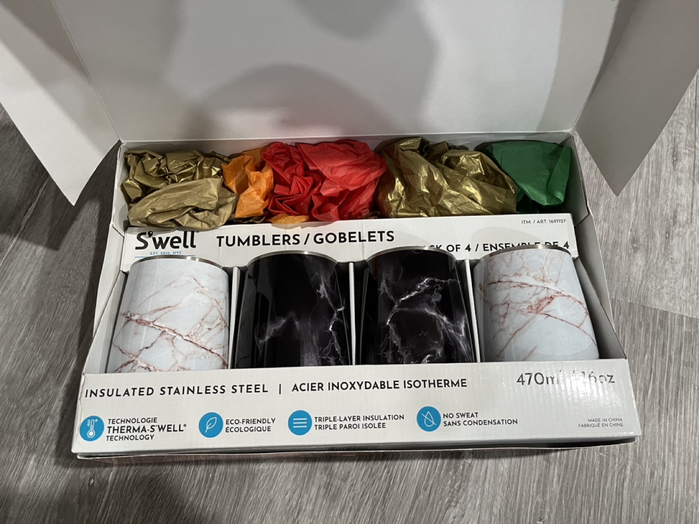 S’Well Tumbler Set 470 mL (16 oz.), 4-Pack