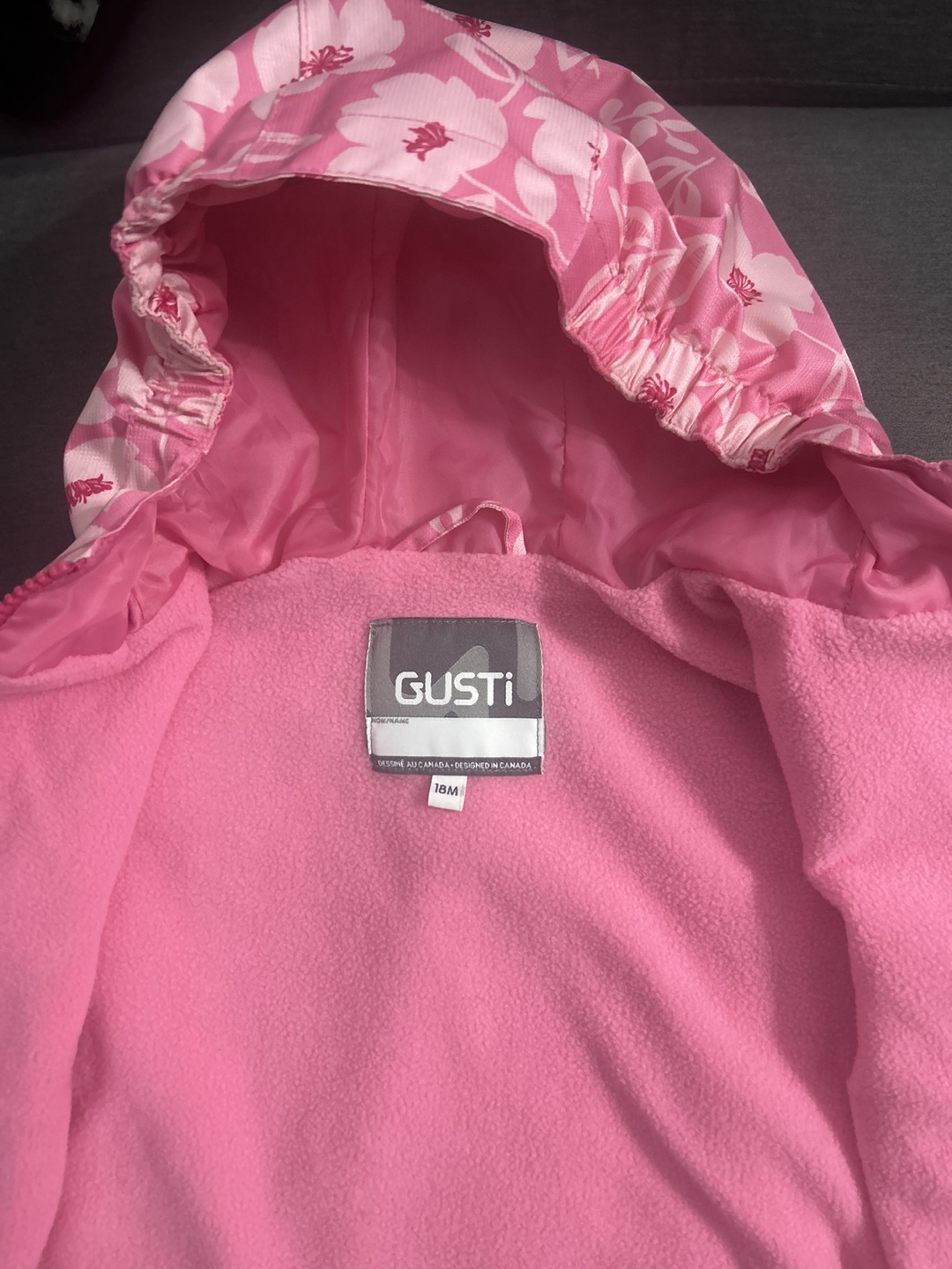 Gusti 18M Pink Floral Rainsuit - photo 2