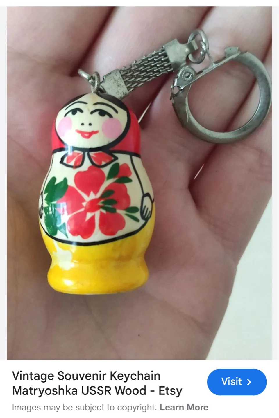 Vintage Matryoshka Keychain Souvenir from USSR image indicator(2)