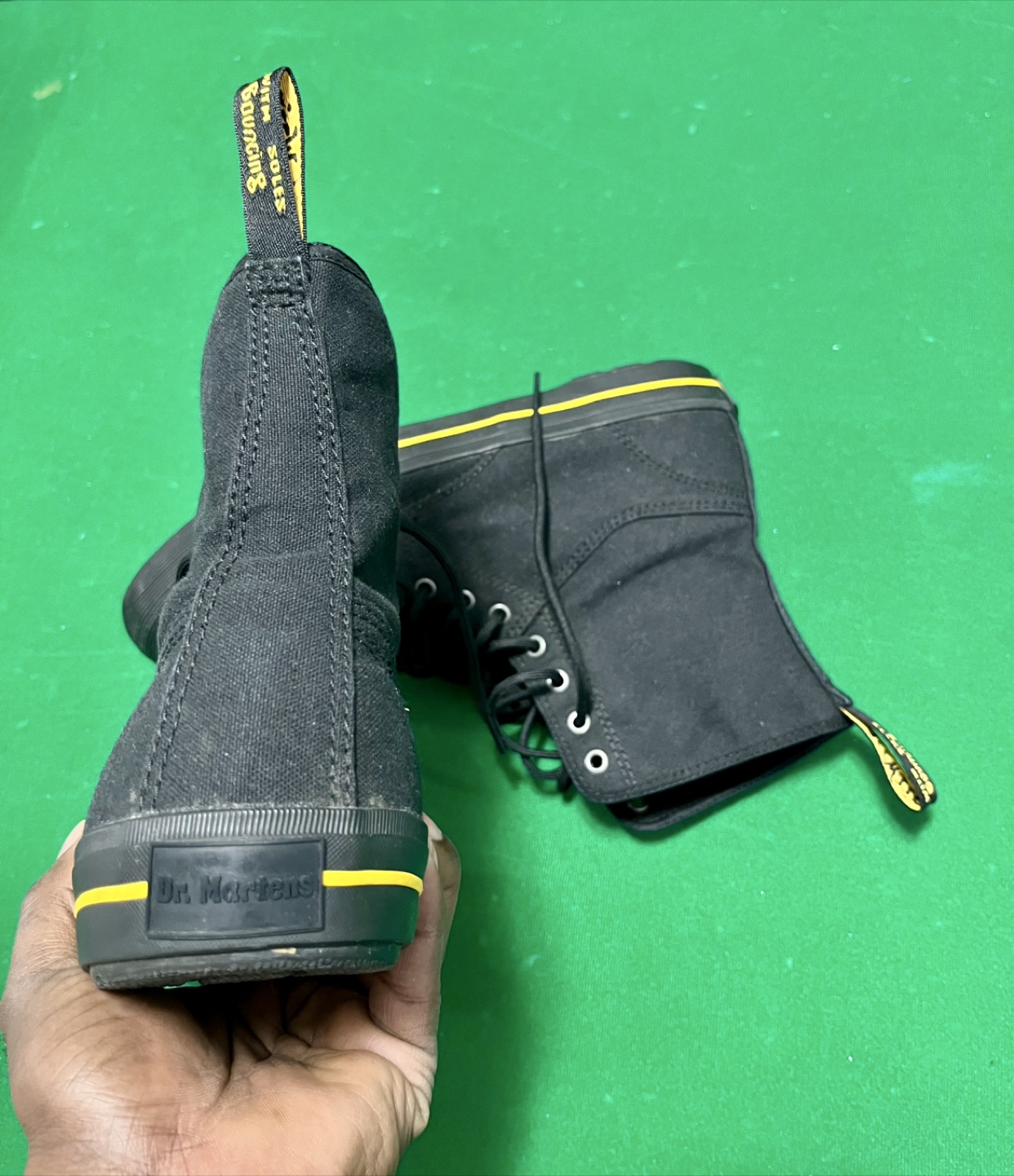 Dr. Martens Black Canvas Boots