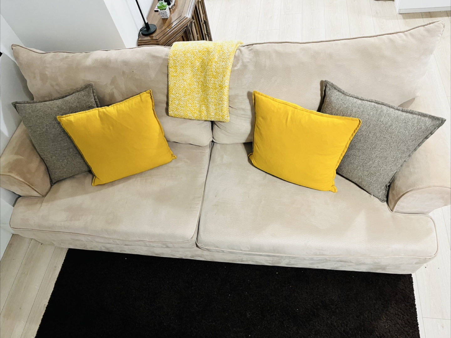 Beige Sofa w/o Throw Pillows - photo 2