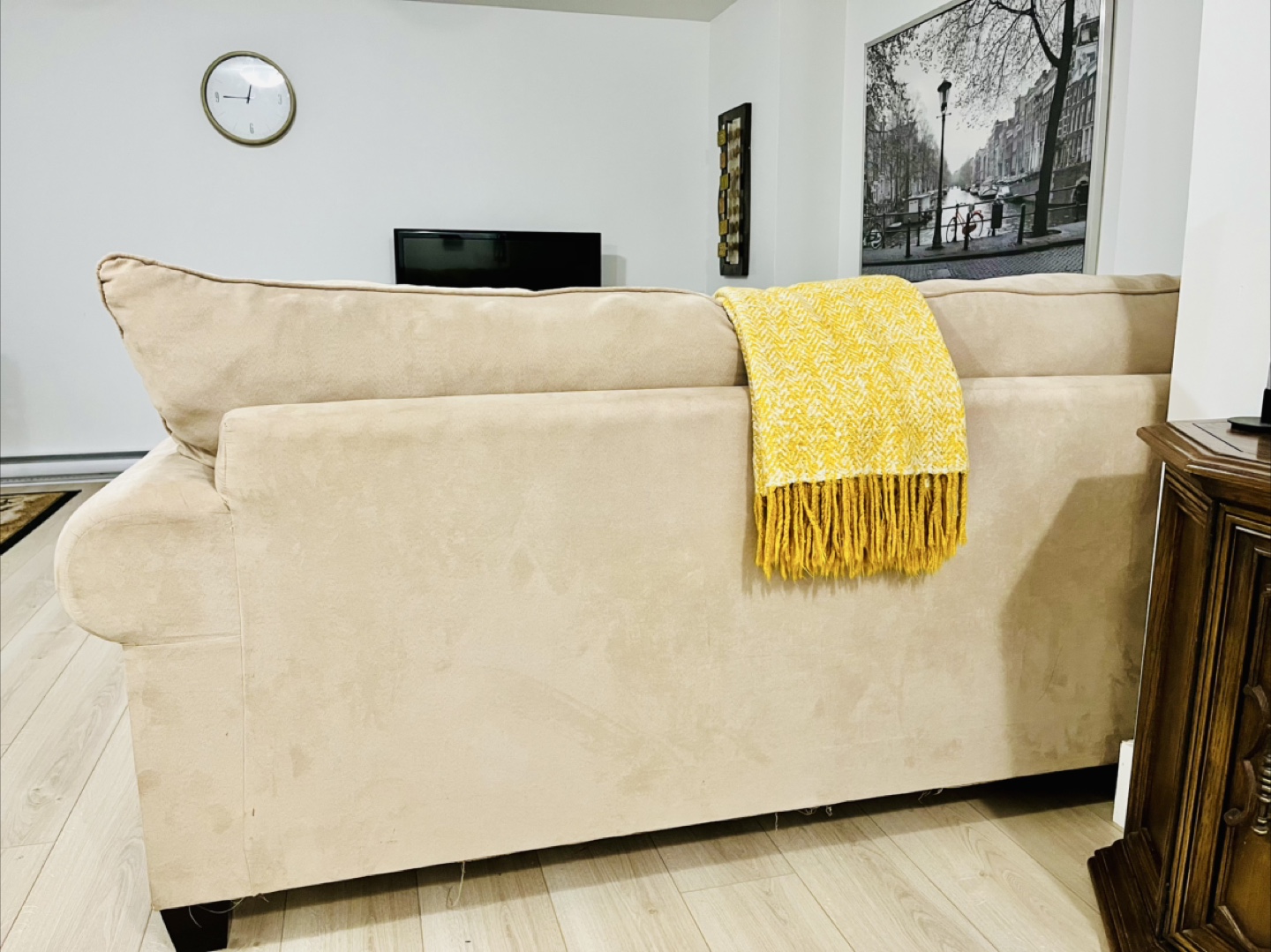 Beige Sofa w/o Throw Pillows - photo 3