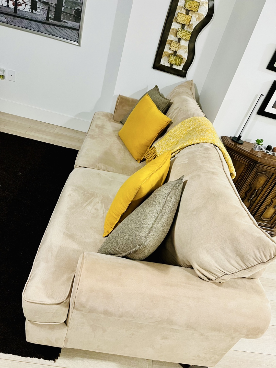 Beige Sofa w/o Throw Pillows - photo 4