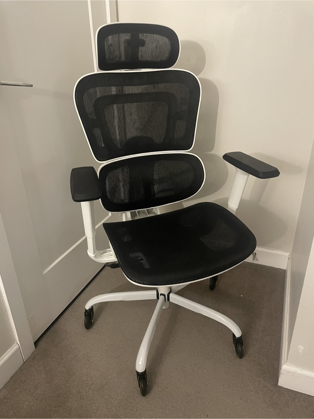 Ergonomic Mesh Office Chair - White and Black