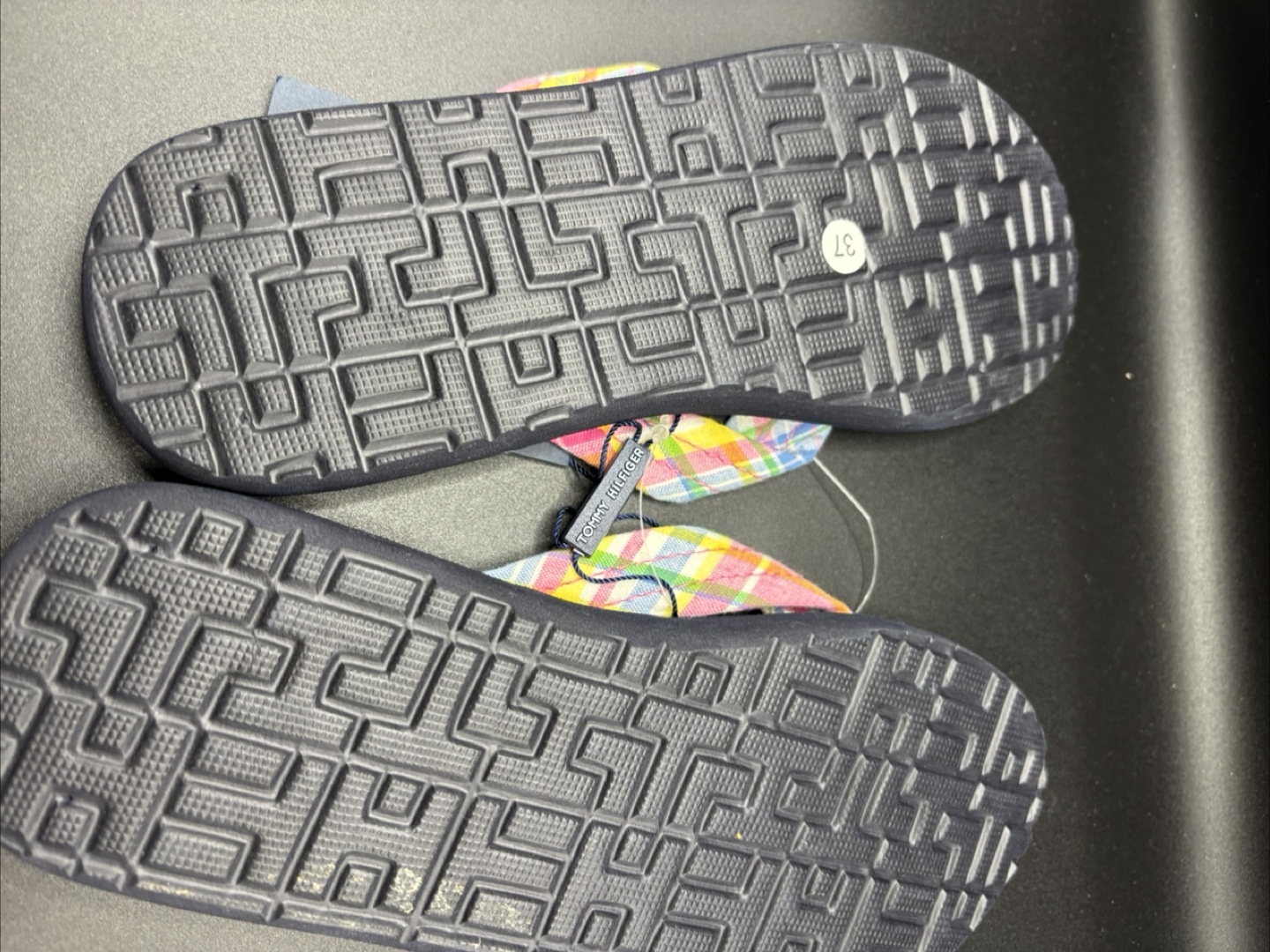 Tommy Hilfiger Women's Plaid Flip-Flops - Size 7 - photo 2