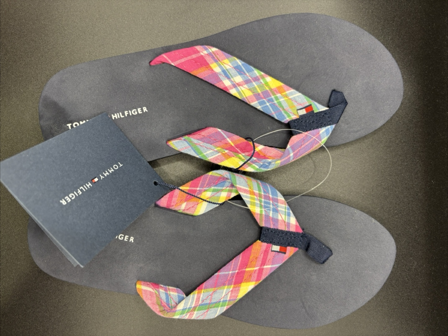 Tommy Hilfiger Women's Plaid Flip-Flops - Size 7