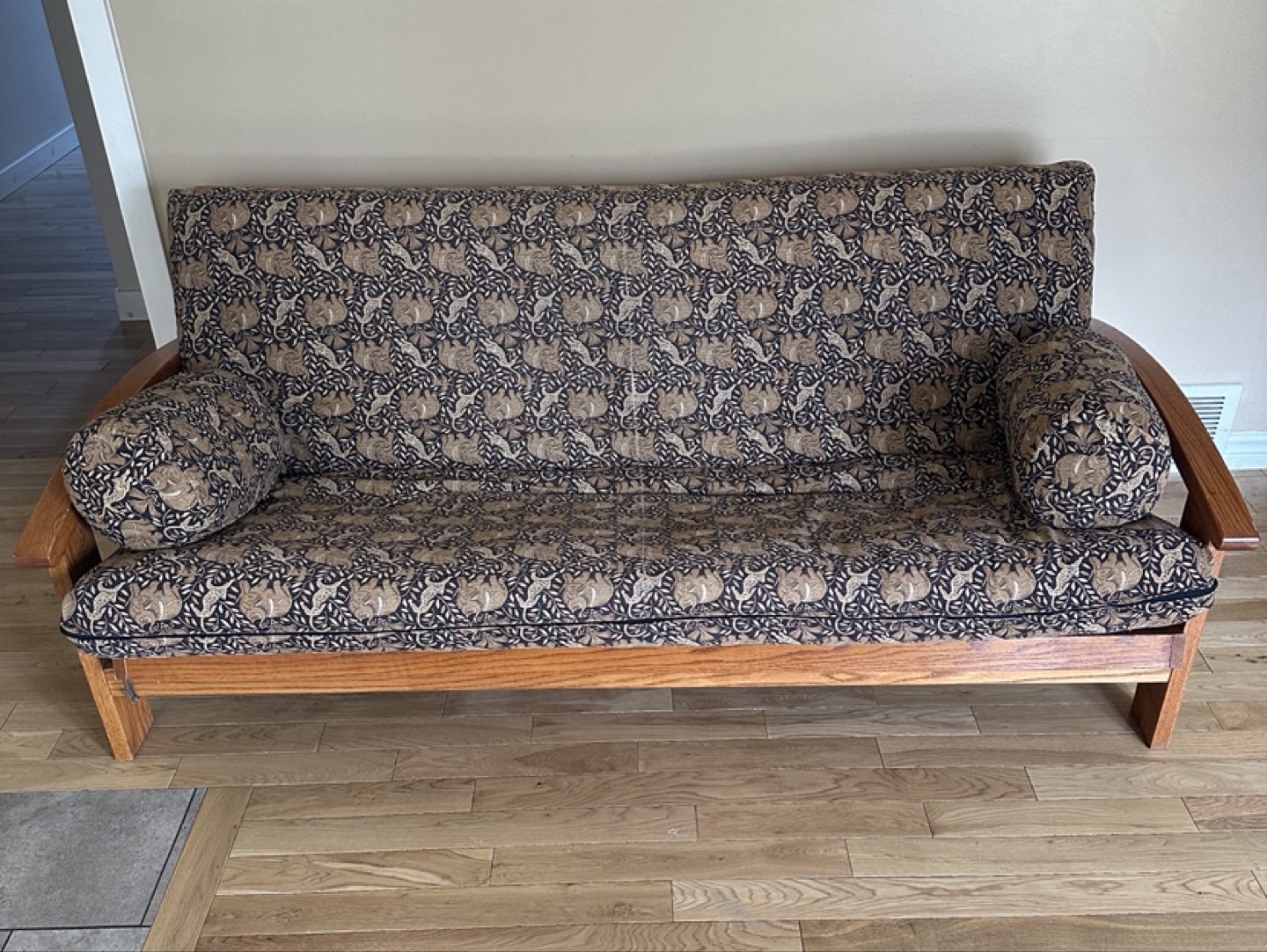 Full / Double Size Wood Futon Sofa Bed  (CAN DELIVER)