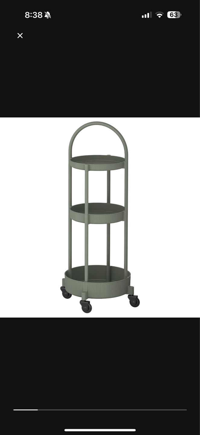 Three-Tier Rolling Cart and Vanity Mirror - photo 2