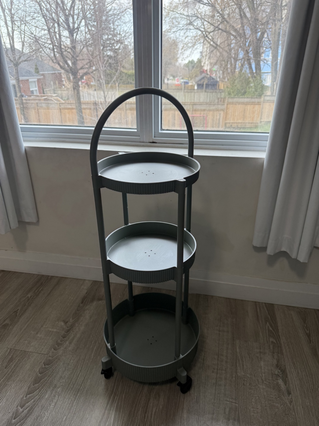 Three-Tier Rolling Cart and Vanity Mirror - photo 3