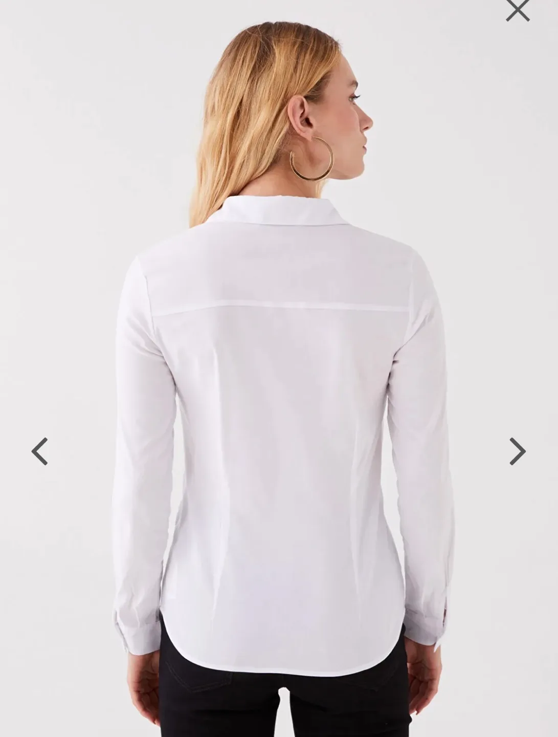 Women's White Button-Down Shirt image indicator(3)