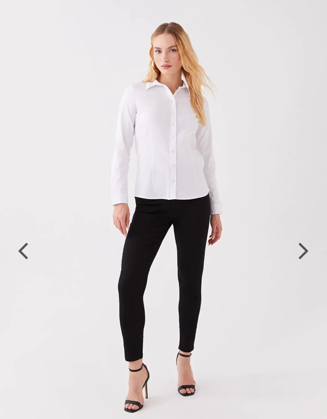 Women's White Button-Down Shirt image indicator(4)