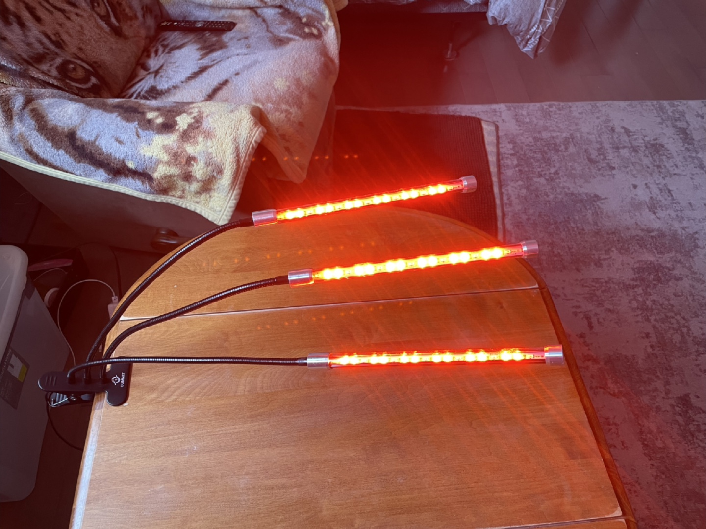 Triple Gooseneck LED Desk Lamp with Colour Changing Lights