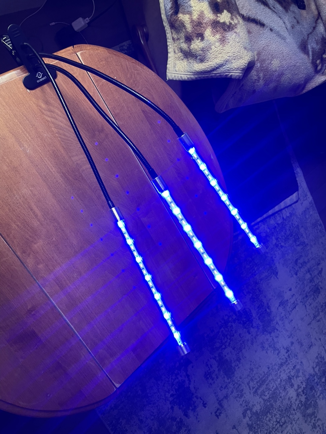 Triple Gooseneck LED Desk Lamp with Colour Changing Lights - photo 3