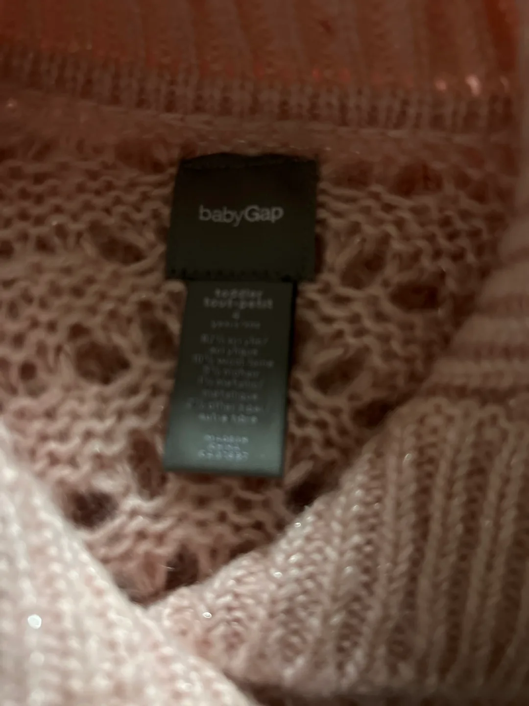 BabyGap Pink Knit Cardigan, Size 4 image indicator(2)