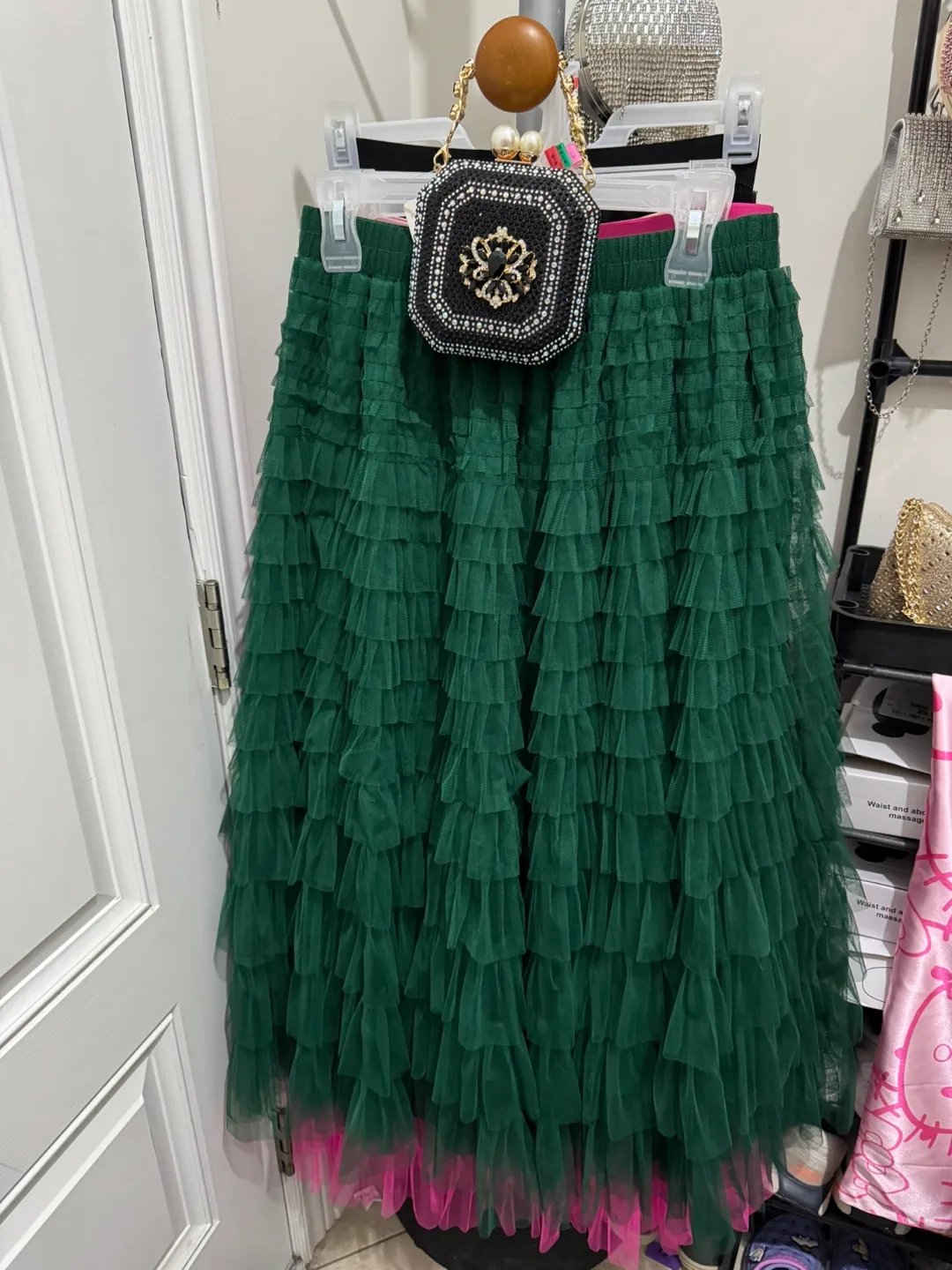 Tiered Tulle Midi Skirt image indicator(2)