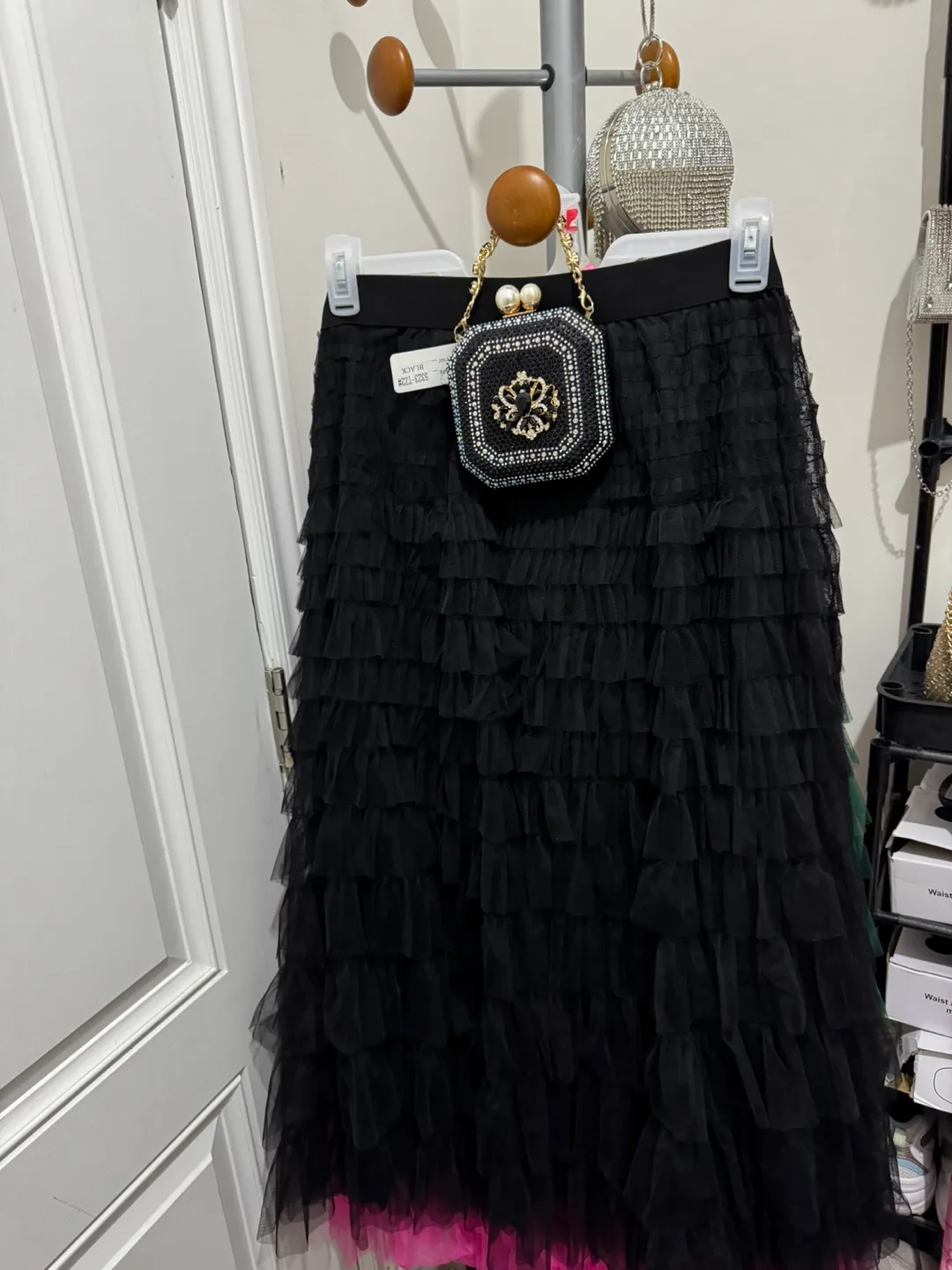Tiered Tulle Midi Skirt image indicator(3)
