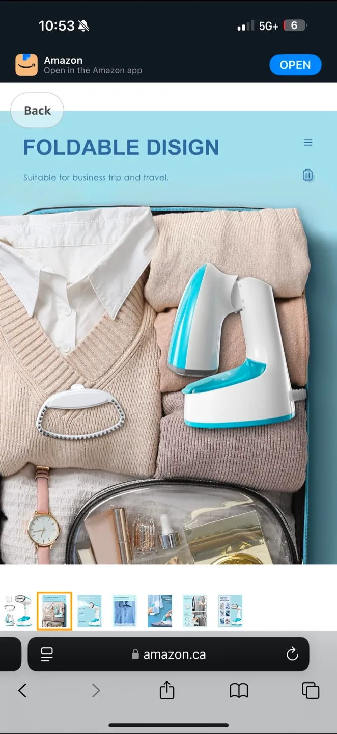 Portable Handheld Garment Steamer - 1200 Watts image indicator(2)