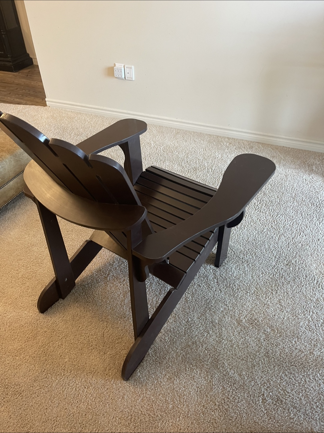 2 Dark Brown Adirondack Chairs  (Leisure Line) - photo 3