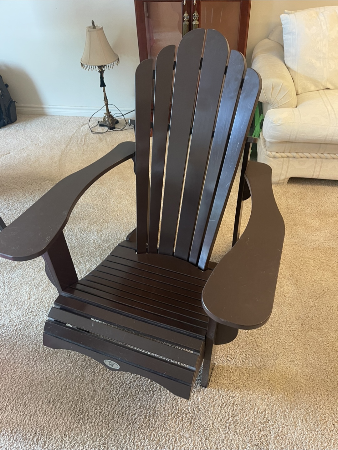 2 Dark Brown Adirondack Chairs  (Leisure Line)